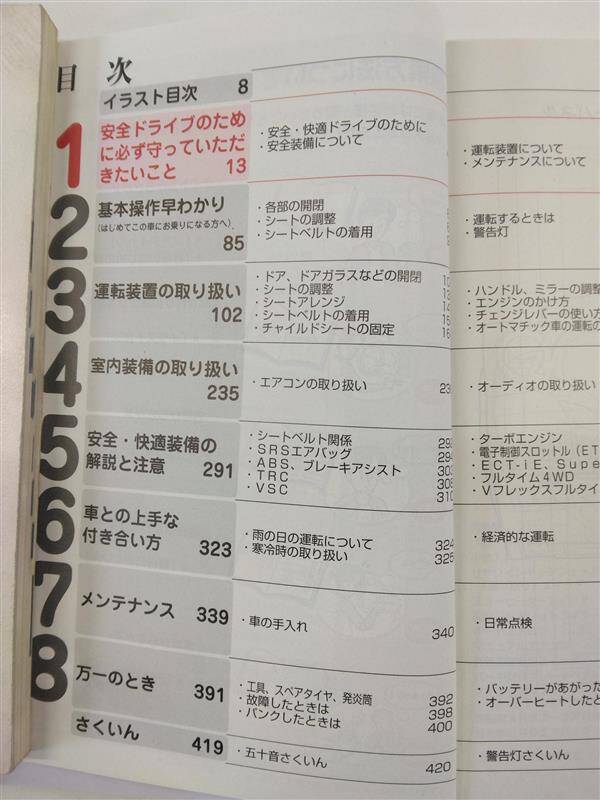 取扱説明書 トヨタ　カルディナ (中古)