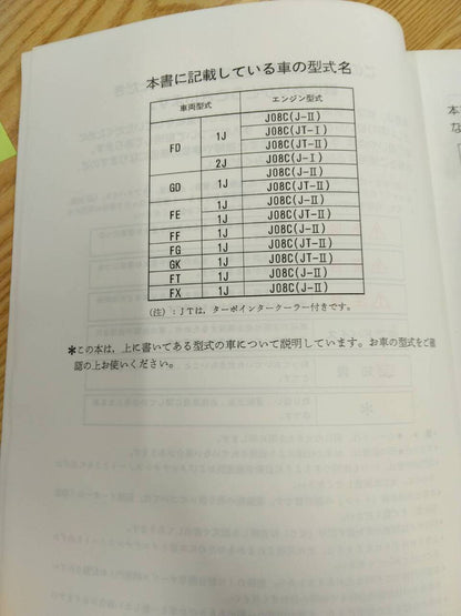 取扱説明書 　日野　レンジャー (中古)