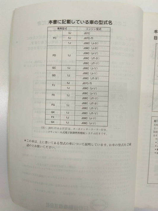 取扱説明書 日野　レンジャープロ (中古)