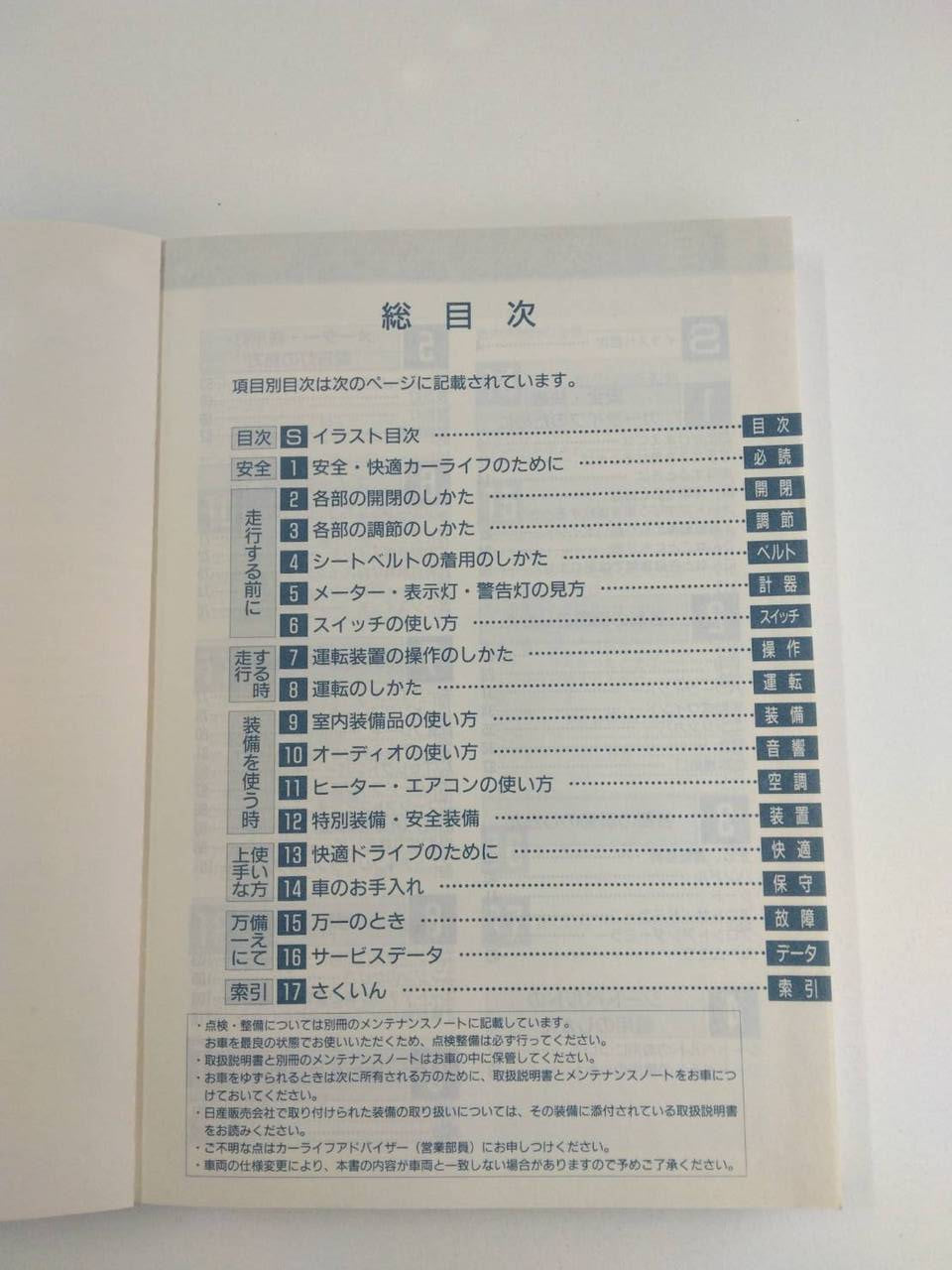 取扱説明書 　ニッサン　アトラス (中古)