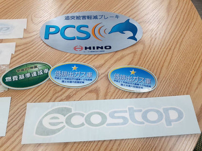ステッカー　　エコストップ10点セット　（中古）