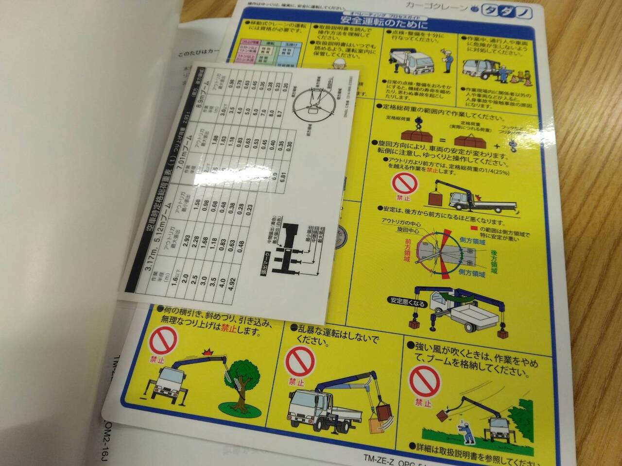取扱説明書 　タダノ　カーゴクレーン (中古)
