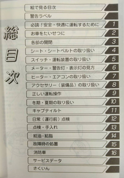 取扱説明書 　日野　デュトロ (中古)