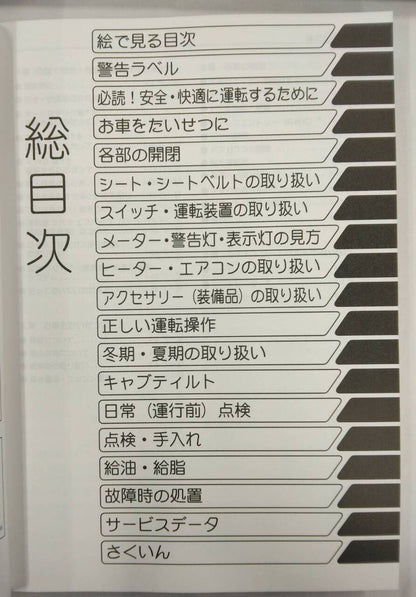 取扱説明書 　日野　レンジャー (中古)