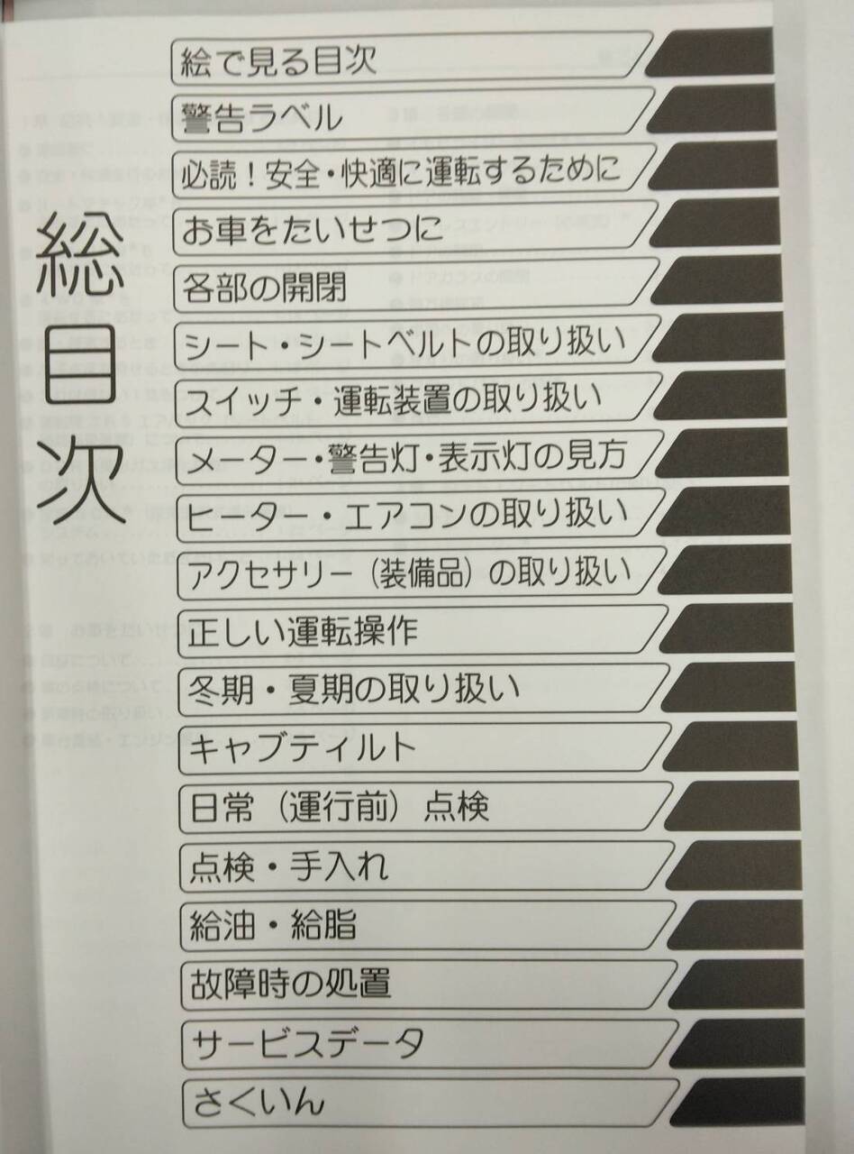 取扱説明書 　日野　レンジャー (中古)