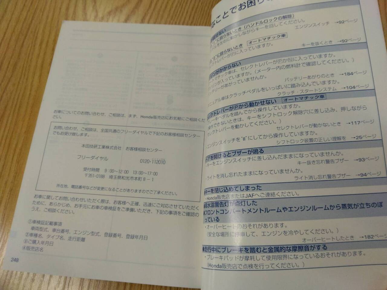取扱説明書 　ホンダ　アクティ (中古)