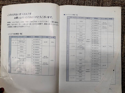 取扱説明書　　　いすゞ　　　エルフ（中古）