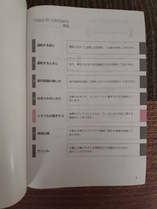 取扱説明書　トヨタ　８６ （中古）