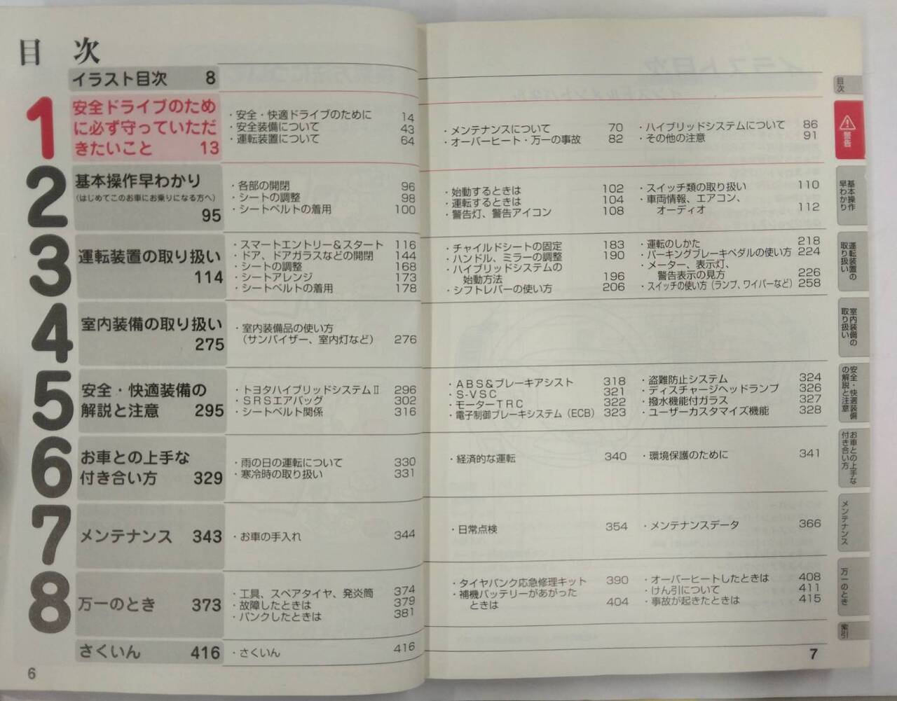 取扱説明書 　トヨタ　プリウス (中古)