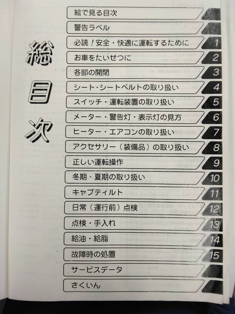 取扱説明書 　日野　レンジャー　(中古)