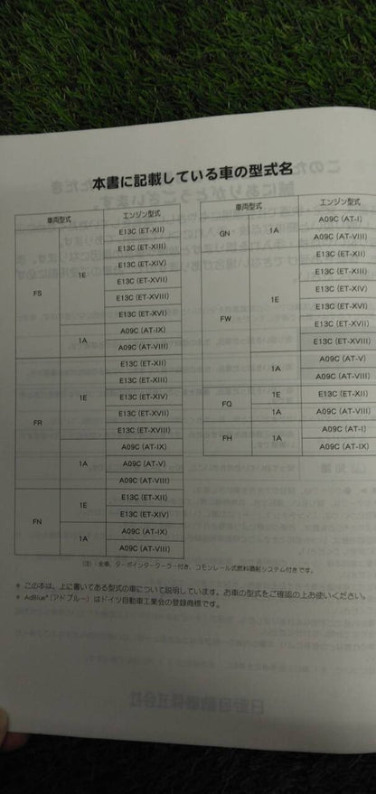 マニュアル　取扱説明書 　【日野】　【プロフィア】 (中古)