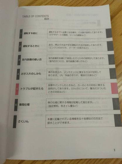 取扱説明書 　トヨタ　トヨエースダイナ (中古)