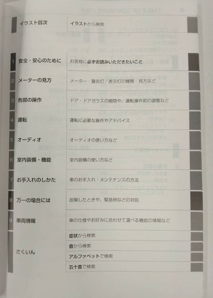 マニュアル　取扱説明書 　トヨタ　プロボックス (中古)