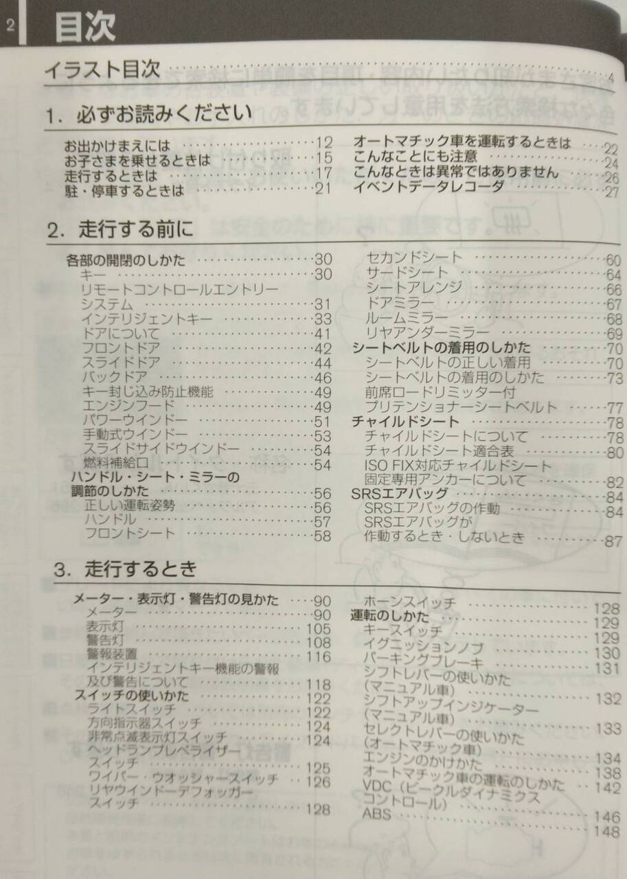 取扱説明書 　NISSAN NV200 / VANETTE (中古)