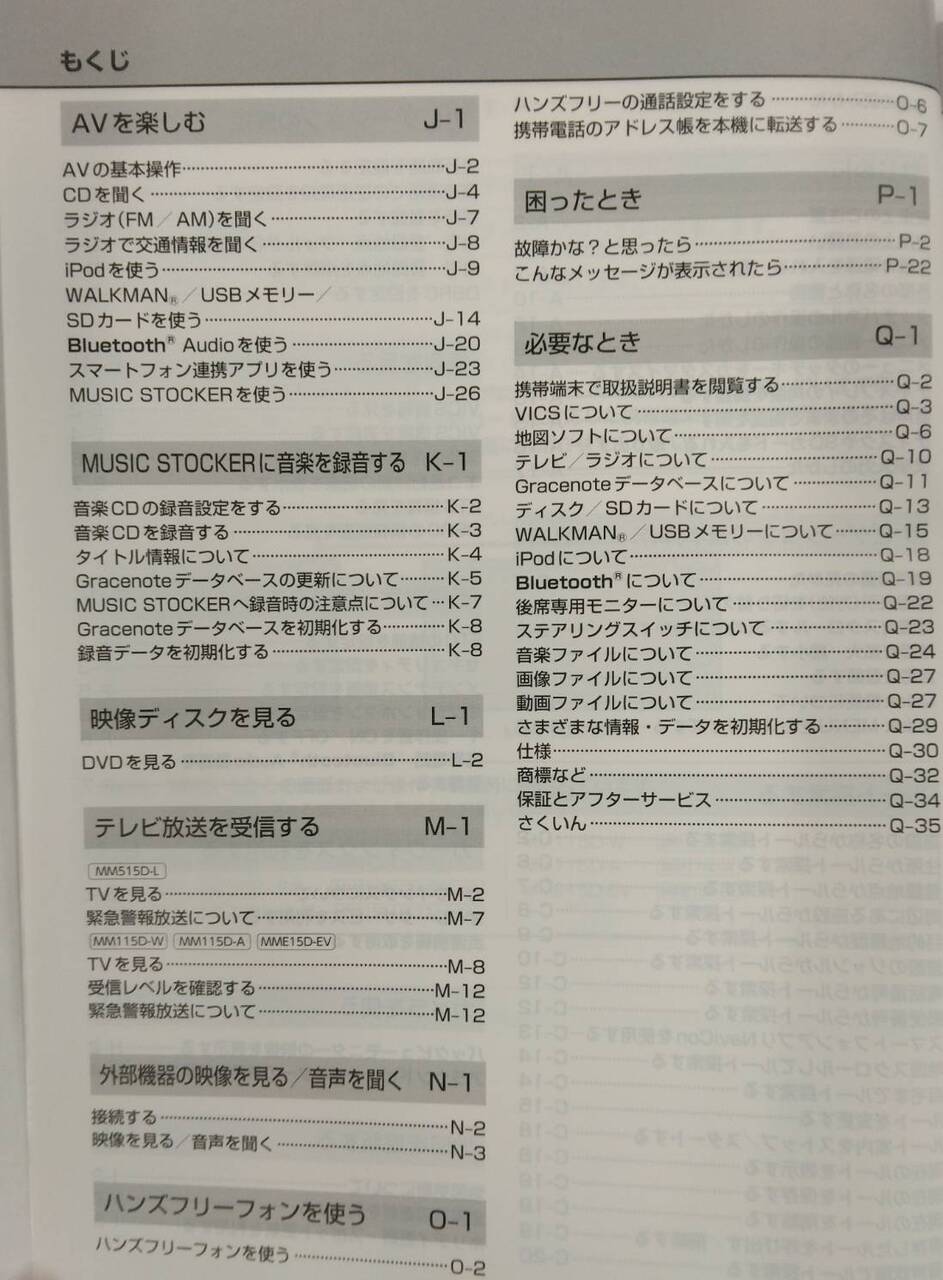 取扱説明書 　NISSANオリジナルナビゲーション (中古)