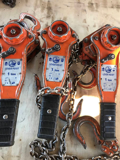 レバーホイスト　3本セット　　1トン  1,5M（中古）