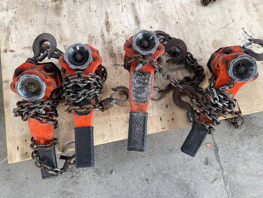 レバーホイスト　4本セット　1トン（中古）