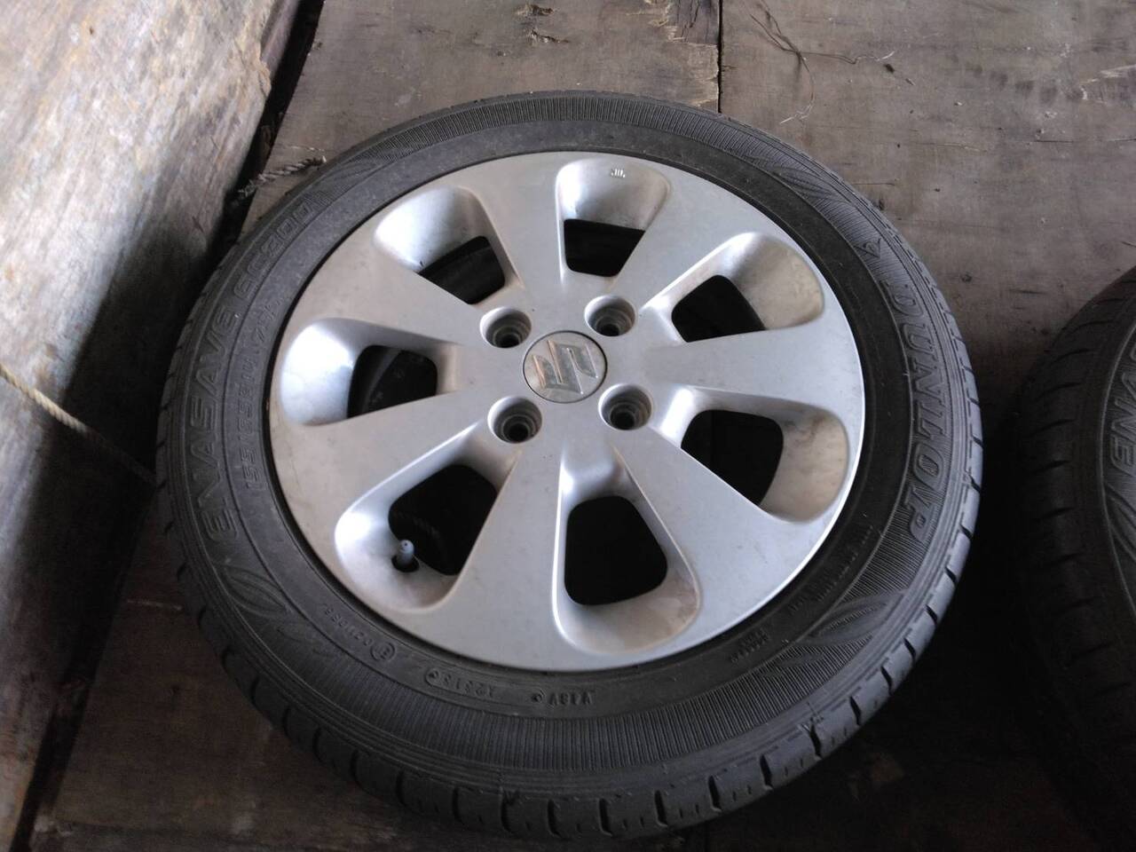 タイヤ　ホイール付き　4本　【ダンロップ】【155/65R14 】（中古）