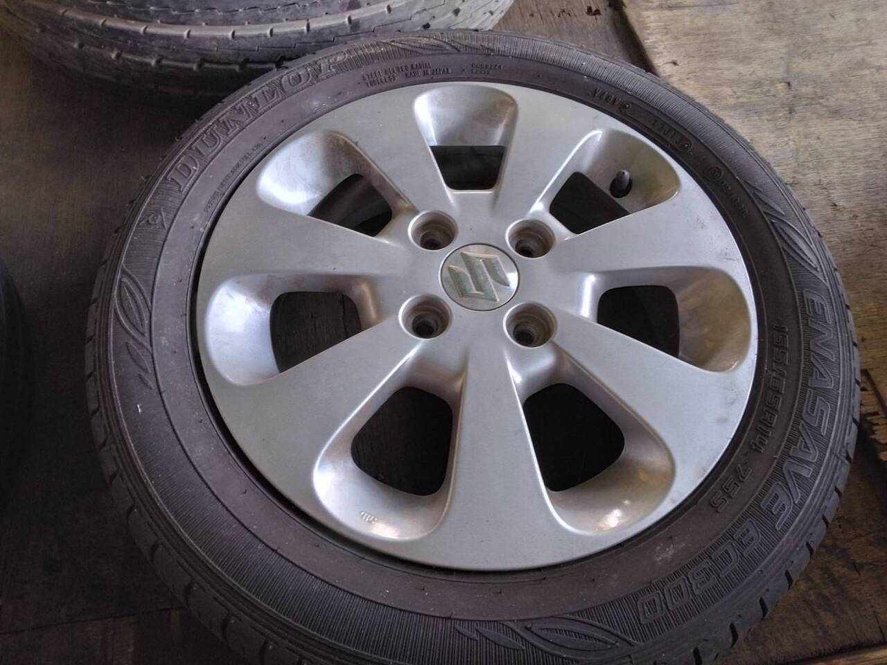 タイヤ　ホイール付き　4本　【ダンロップ】【155/65R14 】（中古）