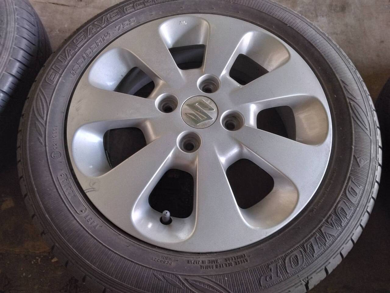 タイヤ　ホイール付き　4本　【ダンロップ】【155/65R14 】（中古）