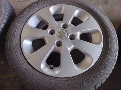 タイヤ　ホイール付き　4本　【ダンロップ】【155/65R14 】（中古）