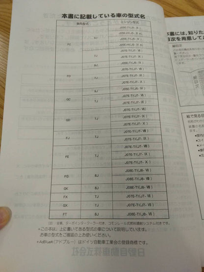 マニュアル　取扱説明書 　日野　レンジャー (中古)