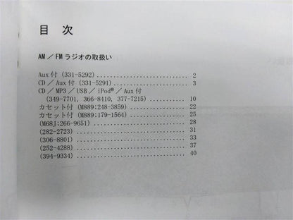 取扱説明書 　CAT　AM・FMラジオ (中古)