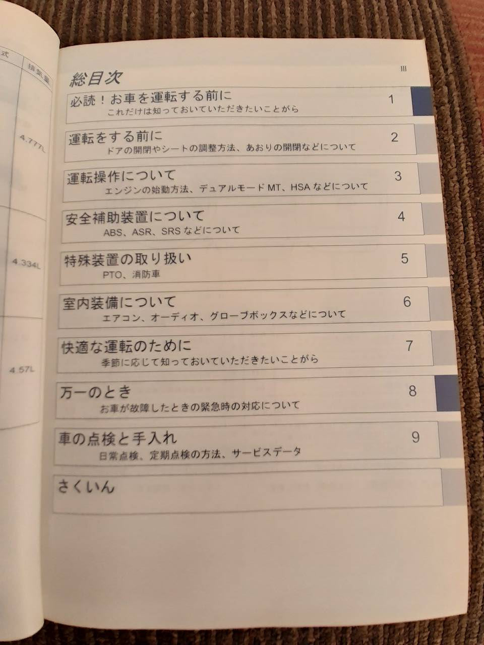取扱説明書　いすゞ　エルフ (中古)