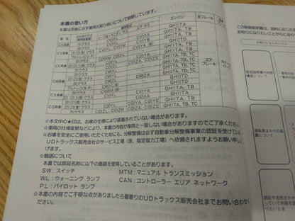 取扱説明書 　UD　クオン (中古)