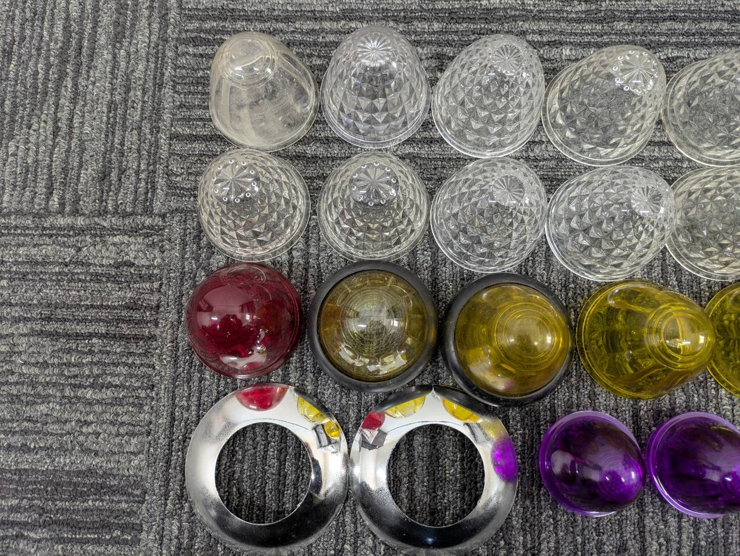 マーカーレンズ　マーカーライト　マーカーランプ　電球　17個セット＋メッキリング　まとめ売り（中古）