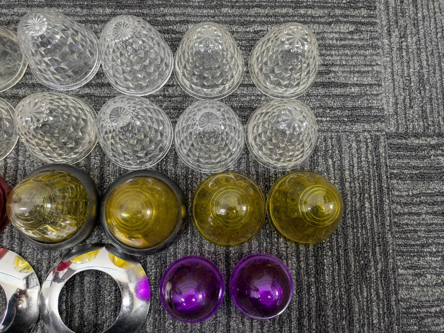 マーカーレンズ　マーカーライト　マーカーランプ　電球　17個セット＋メッキリング　まとめ売り（中古）