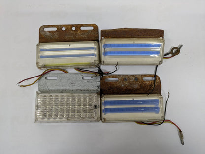 サイドマーカーランプ　マーカーライト　青ブルー　白ホワイト　4点セット（中古）