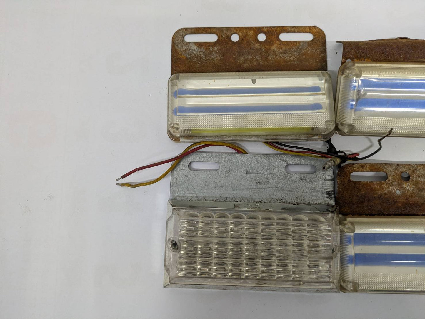 サイドマーカーランプ　マーカーライト　青ブルー　白ホワイト　4点セット（中古）