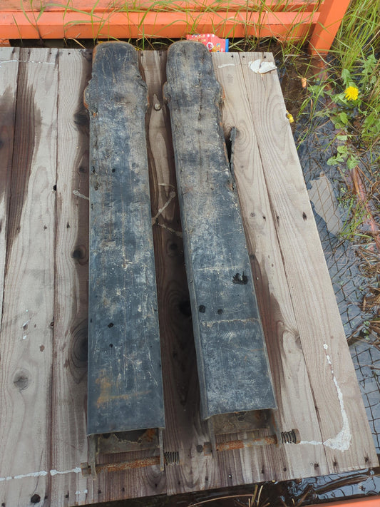 サヤ　フォークリフト用　トヨタ5FD15で使用　長さ：約106cm　2本セット ラバー付き （中古）