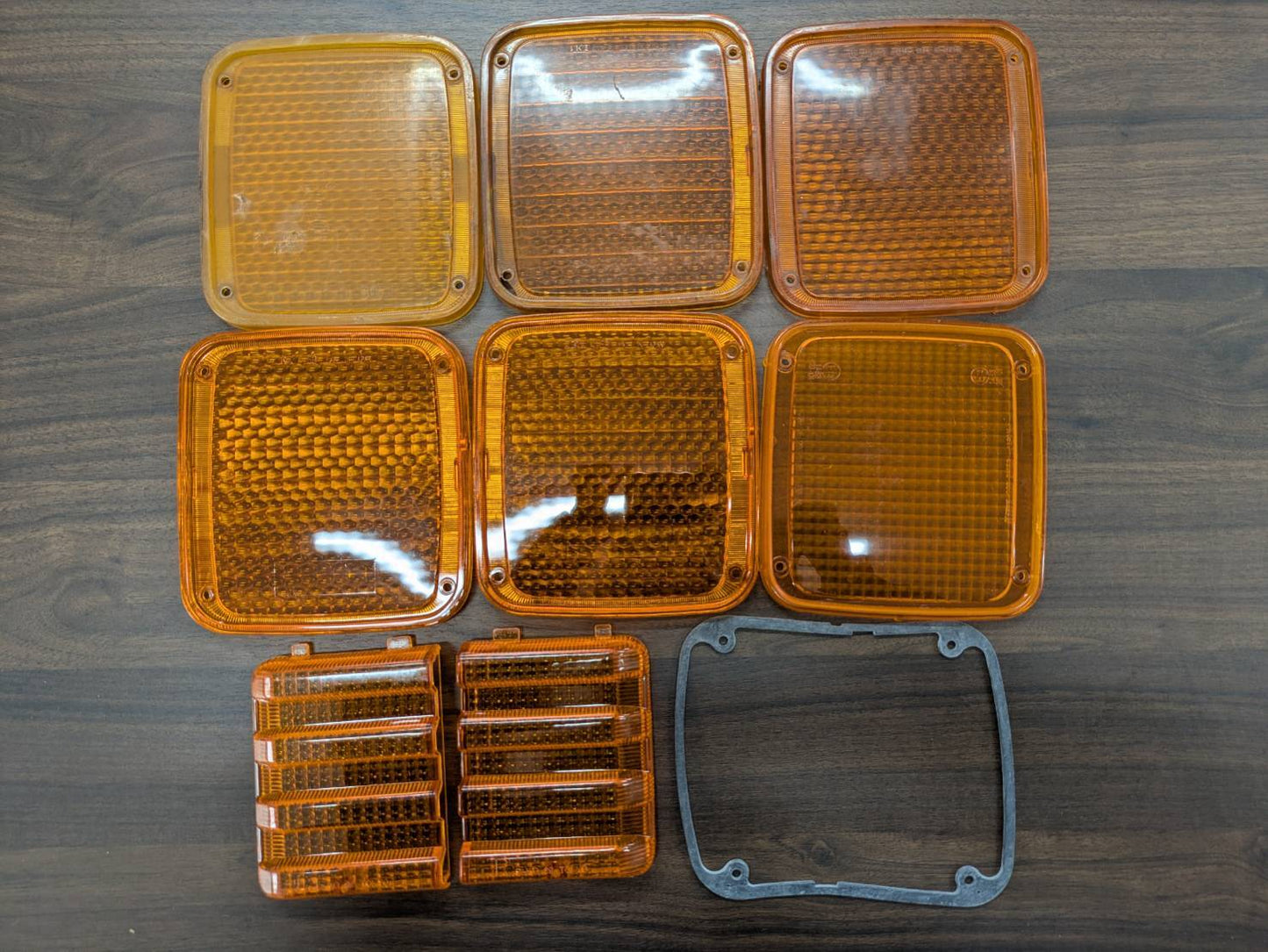ウインカーレンズ　マーカーレンズ　アンバー橙　9点セット【まとめ売り】（中古）