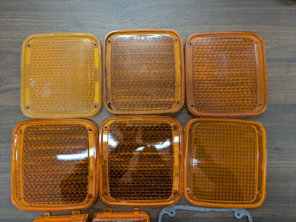 ウインカーレンズ　マーカーレンズ　アンバー橙　9点セット【まとめ売り】（中古）