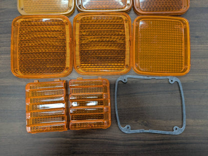 ウインカーレンズ　マーカーレンズ　アンバー橙　9点セット【まとめ売り】（中古）
