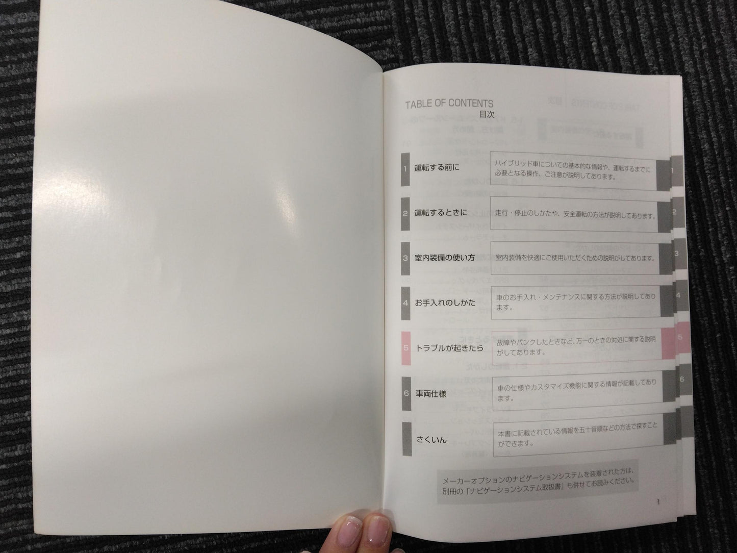 取扱説明書　トヨタ　プリウス　DAA-ZVW30　発行日：2011年10月　（中古）