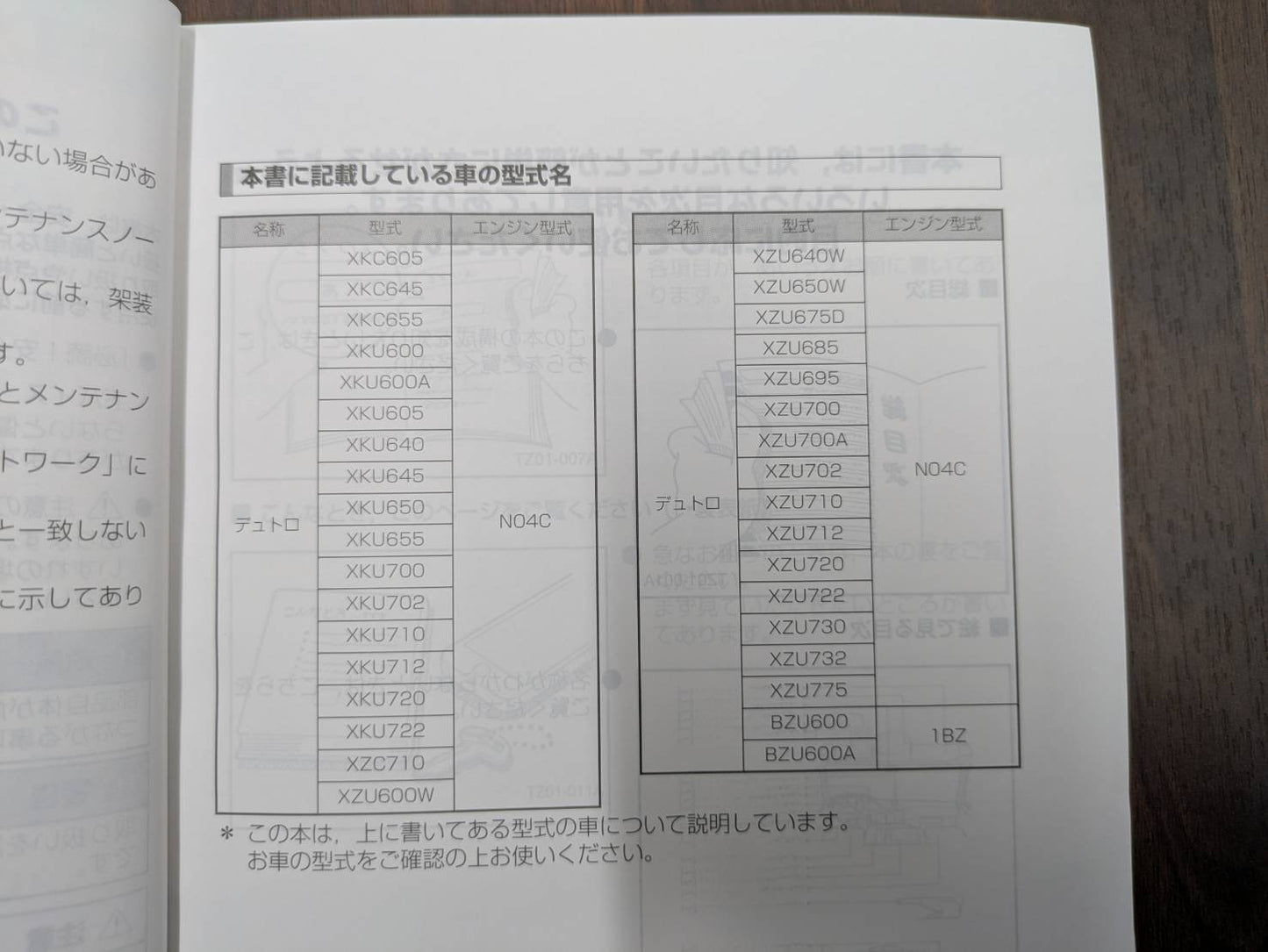 取扱説明書　日野　デュトロ　発行日：2017年4月（中古）
