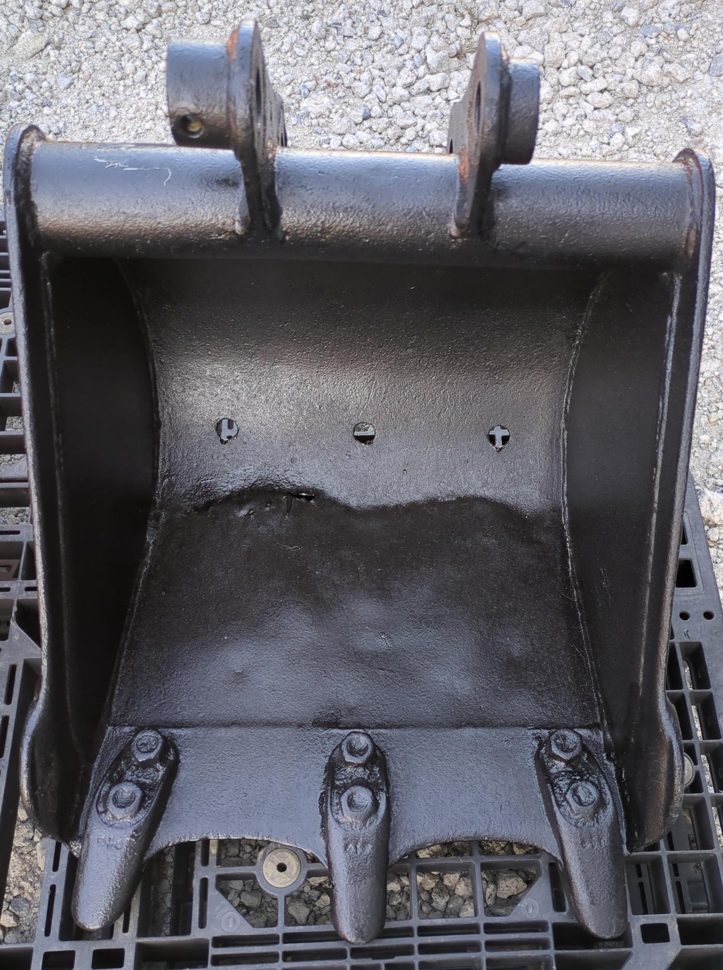 バケット　ユンボPC01-1で使用　アーム幅：120mm　ピン径：30m　幅：46cm（中古）