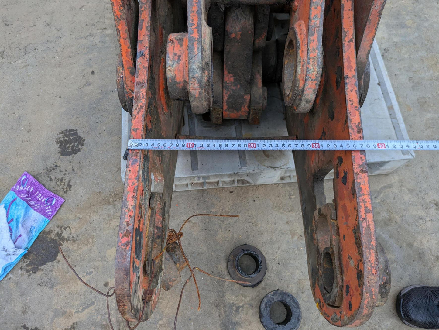 フォークグラップル　フォーク　ハサミ 　ピン径:32.9mm アーム幅:330mm（中古）