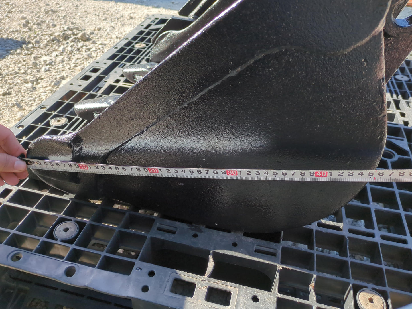 バケット　ユンボPC01-1で使用　アーム幅：120mm　ピン径：30m　幅：46cm（中古）