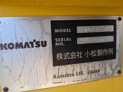 コマツ WA100 -3E 用 油圧スノープラウ 除雪ブレード【油圧作動OK】【茨城県坂東市】（中古）