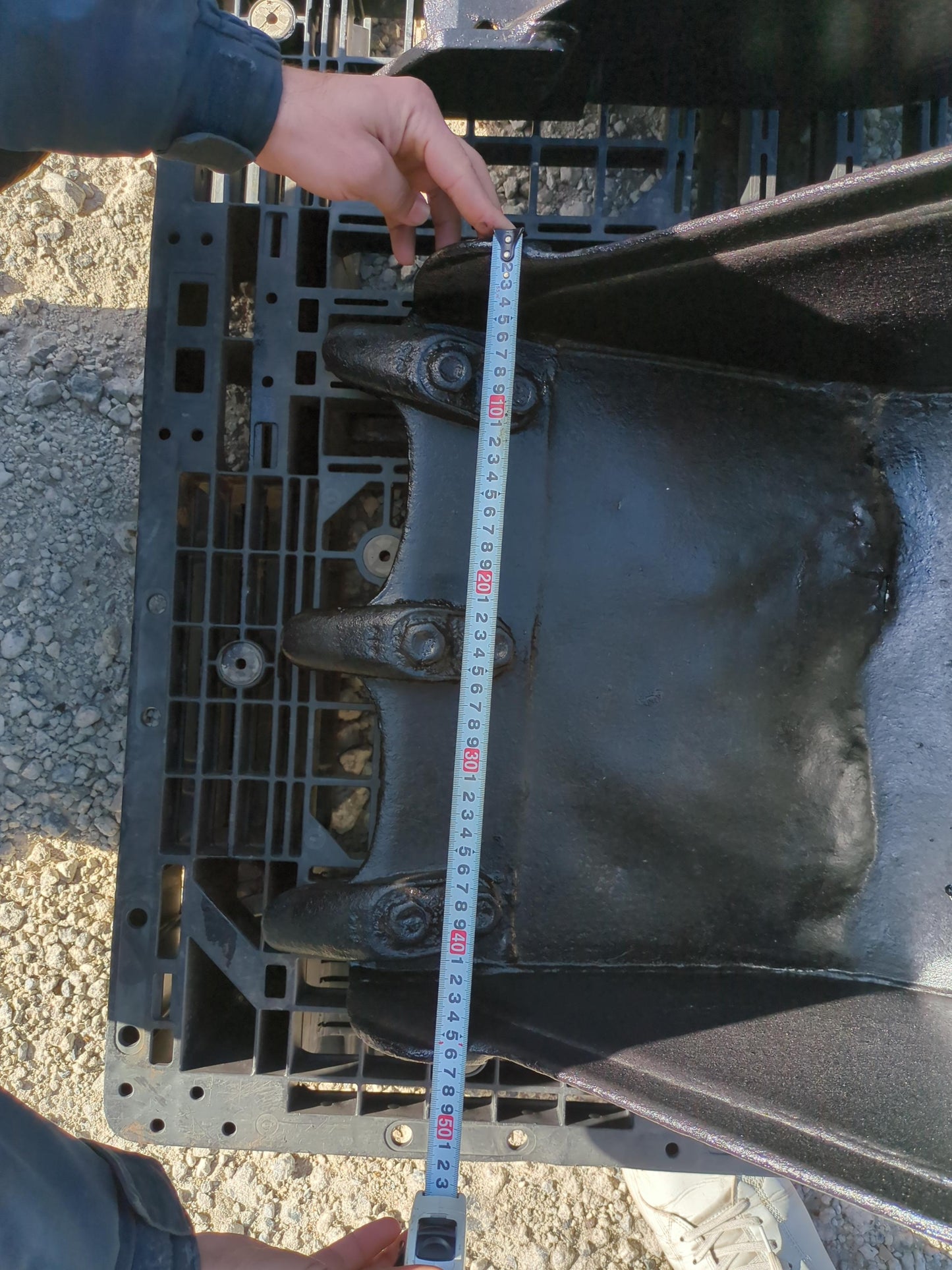 バケット　ユンボPC01-1で使用　アーム幅：120mm　ピン径：30m　幅：46cm（中古）