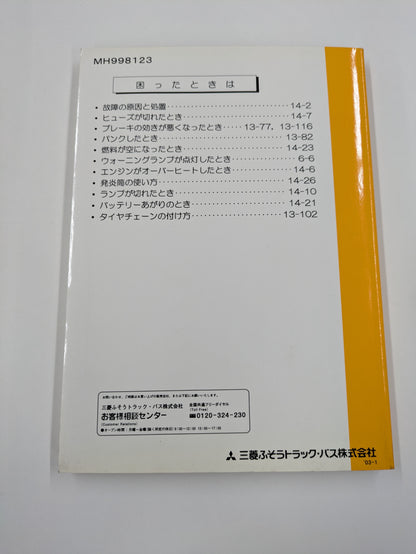 取扱説明書   三菱　キャンター    (中古)