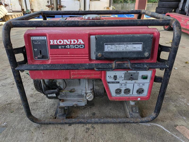 発電機     ホンダ　ET4500   動作確認：不動　　燃料：ガソリン    　（中古）