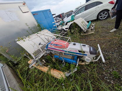 田植え機 土付苗用 イセキPS40 歩行4条植え不動 部品取り（中古）